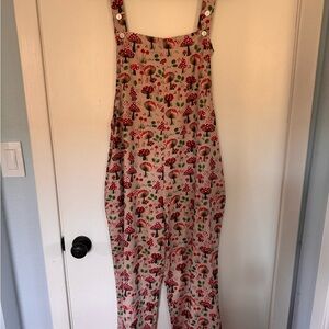 Whimsical Mushroom Print Jumpsuit